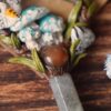 Naszyjnik z pierścieniakiem i ćmą szewnicą miętówką (Unique Fantasy Objects)