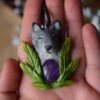 Naszyjnik z wilkiem i ametystem (Unique Fantasy Objects)
