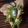 Naszyjnik z wstężykiem gajowym i labradorytem (Unique Fantasy Objects)