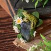 Naszyjnik z żabą jeziorkową i labradorytem (Unique Fantasy Objects)