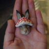 Naszyjnik z zającem w kapeluszu muchomora (Unique Fantasy Objects)
