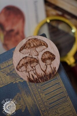 Wypalony magnes z grzybami (This Guy in a Hat)