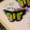 Kolczyki z rzeźbą motyla Ornithoptera goliath (Unique Fantasy Objects)