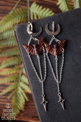 Kolczyki z nietoperzami i łańcuszkami (Unique Fantasy Objects)
