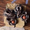 Kolczyki z wężem pyton królewski i piaskowcem (Unique Fantasy Objects)