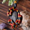 Naszyjnik z wężem koralówka arlekin i labradorytem Naszyjnik z wężem koralówka arlekin i labradorytem (Unique Fantasy Objects)