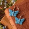 Kolczyki z rzeźbą motyla modraszek adonis (Unique Fantasy Objects)