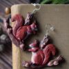 Kolczyki z wiewiórką na gałęzi (Unique Fantasy Objects)
