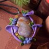 Naszyjnik z grzybem lakówka ametystowa i agatem (Unique Fantasy Objects)