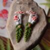 Kolczyki z muchomorami, paprocią i unakitem (Unique Fantasy Objects)