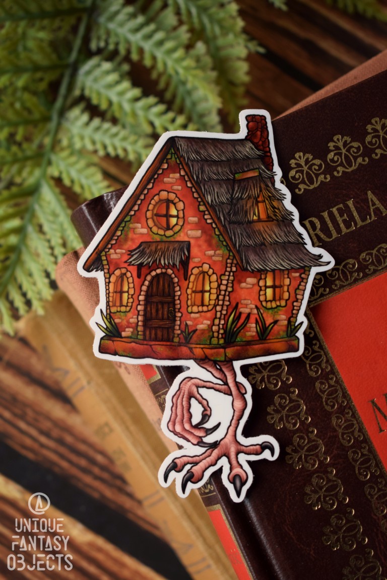 Naklejka z domkiem na kurzej nóżce (Unique Fantasy Objects)
