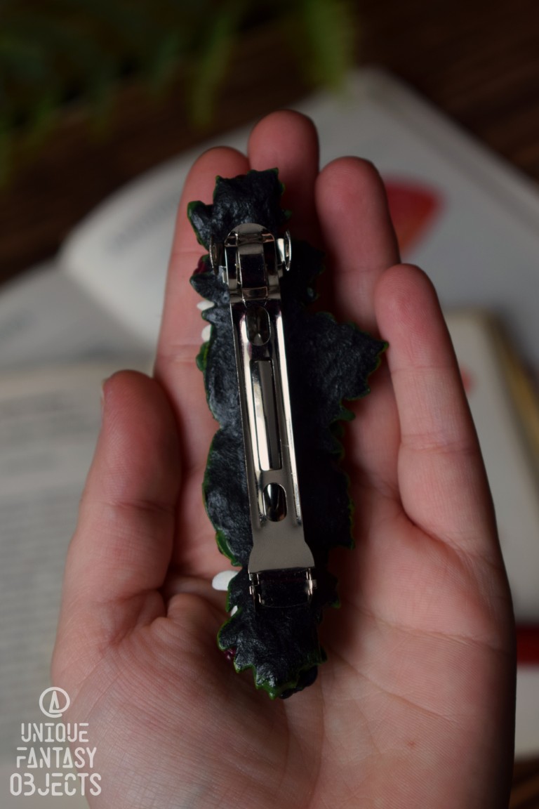 Spinka do włosów z muchomorami, malinami i jeżynami Spinka do włosów z muchomorami, malinami i jeżynami (Unique Fantasy Objects)