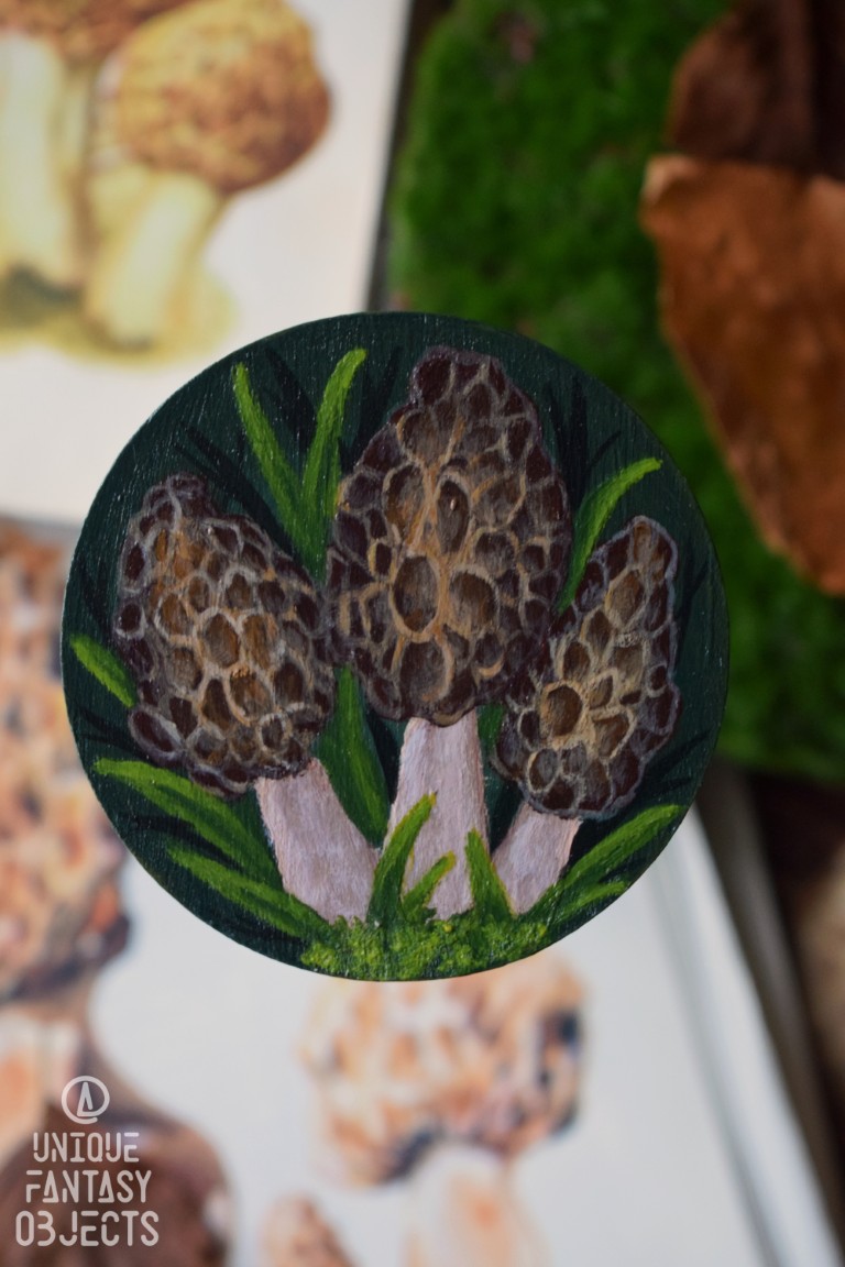 Ręcznie malowany magnes na lodówkę z grzybami leśnymi Ręcznie malowany magnes na lodówkę z grzybami leśnymi (Unique Fantasy Objects)