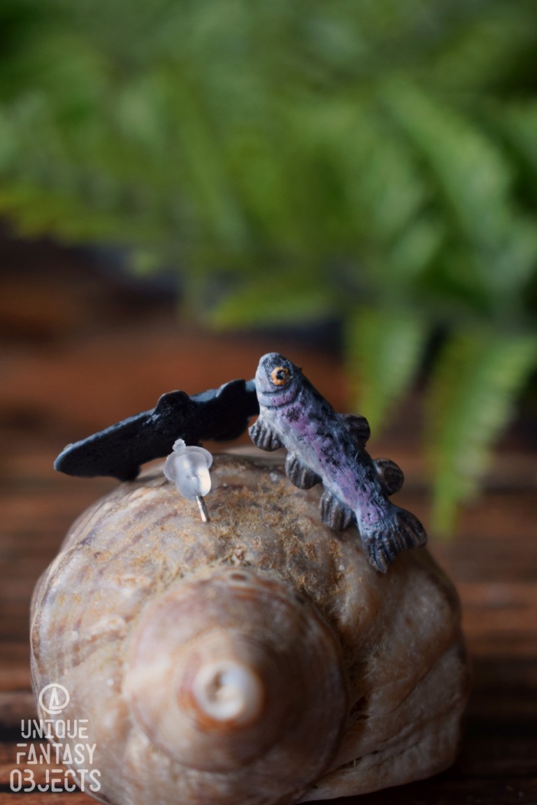 Małe kolczyki z leśnymi żyjątkami Małe kolczyki z leśnymi żyjątkami (Unique Fantasy Objects)