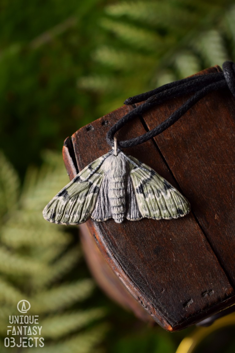 Naszyjnik z rzeźbą motyla paśnik zieleniak Naszyjnik z rzeźbą motyla paśnik zieleniak (Unique Fantasy Objects)