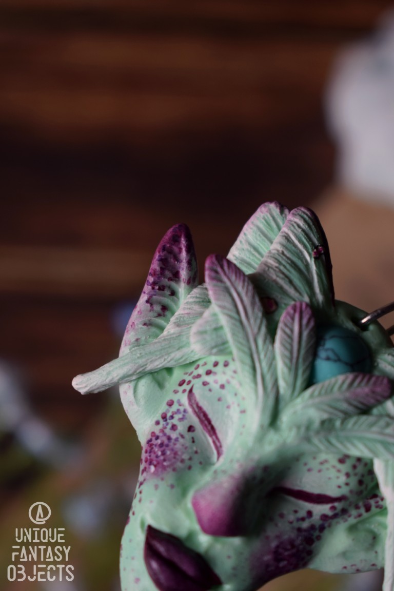 Naszyjnik z duszkiem ze skrzydłami motyla i howlitem Naszyjnik z duszkiem ze skrzydłami motyla i howlitem (Unique Fantasy Objects)