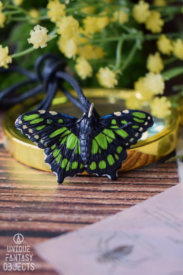 Naszyjnik z rzeźbą motyla Siproeta stelenes Naszyjnik z rzeźbą motyla Siproeta stelenes (Unique Fantasy Objects)