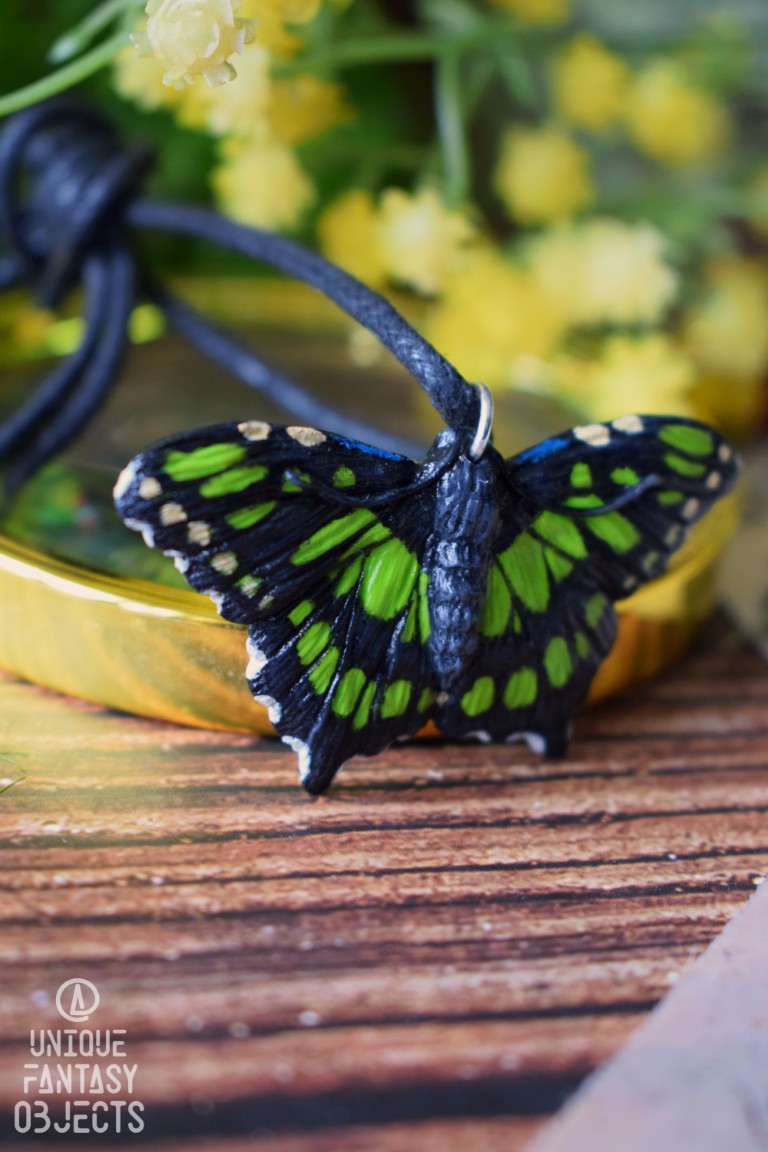 Naszyjnik z rzeźbą motyla Siproeta stelenes Naszyjnik z rzeźbą motyla Siproeta stelenes (Unique Fantasy Objects)