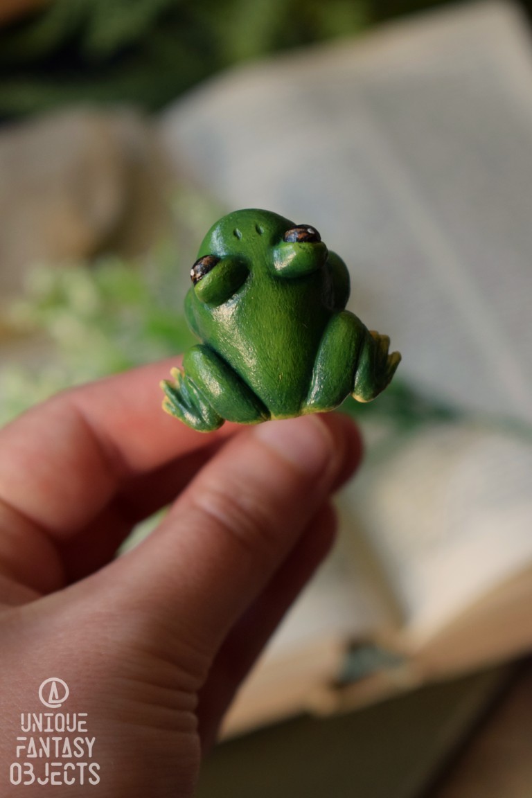 Wsuwka do włosów z rzekotką szmaragdową Wsuwka do włosów z rzekotką szmaragdową (Unique Fantasy Objects)