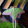 Spinka do włosów z rzeźbą ćmy Actias dubernardi (Unique Fantasy Objects)