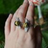 Regulowany pierścionek z rzeźbą ślimaka wstężyk gajowy Regulowany pierścionek z rzeźbą ślimaka wstężyk gajowy (Unique Fantasy Objects)