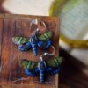Kolczyki z rzeźbą ćmy Eterusia repleta (Unique Fantasy Objects)