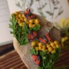 Kolczyki z rzeźbą wrotyczu i motyla czerwończyk dukacik (Unique Fantasy Objects)