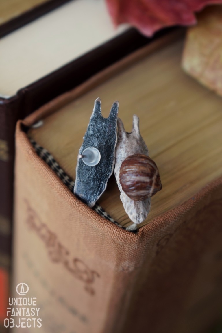 Małe kolczyki z rzeźbami ślimaków Małe kolczyki z rzeźbami ślimaków (Unique Fantasy Objects)