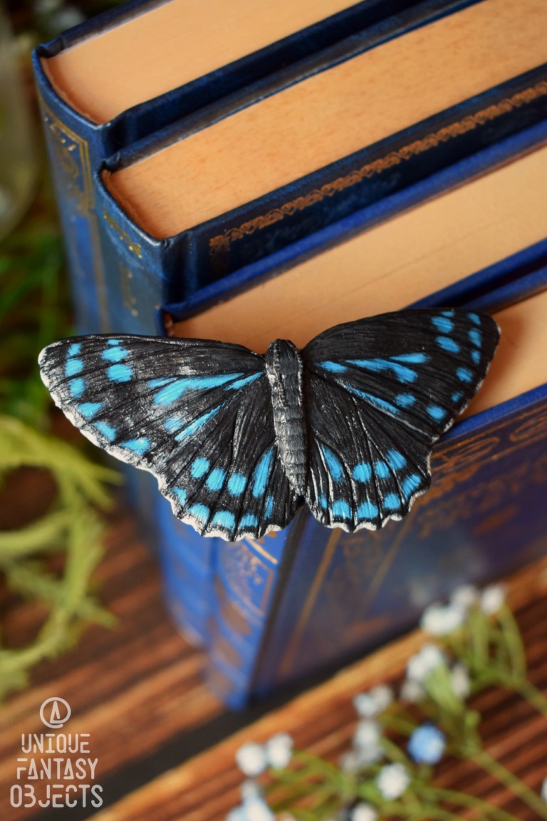 Spinka do włosów z rzeźbą motyla Poritia philota Spinka do włosów z rzeźbą motyla Poritia philota (Unique Fantasy Objects)