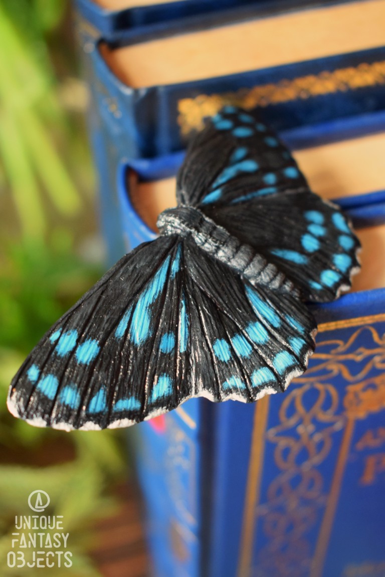 Spinka do włosów z rzeźbą motyla Poritia philota Spinka do włosów z rzeźbą motyla Poritia philota (Unique Fantasy Objects)